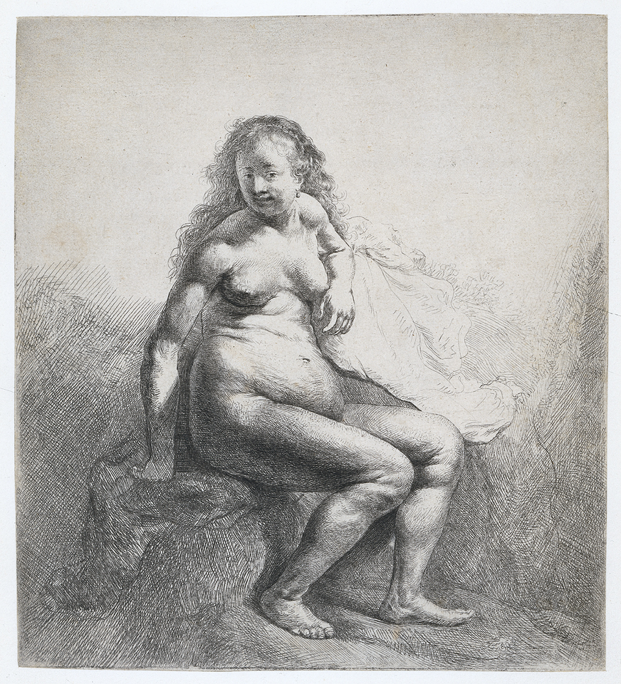 Naked Woman Seated on a Mound